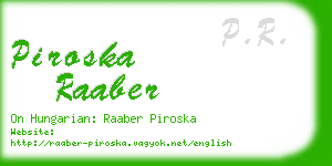 piroska raaber business card